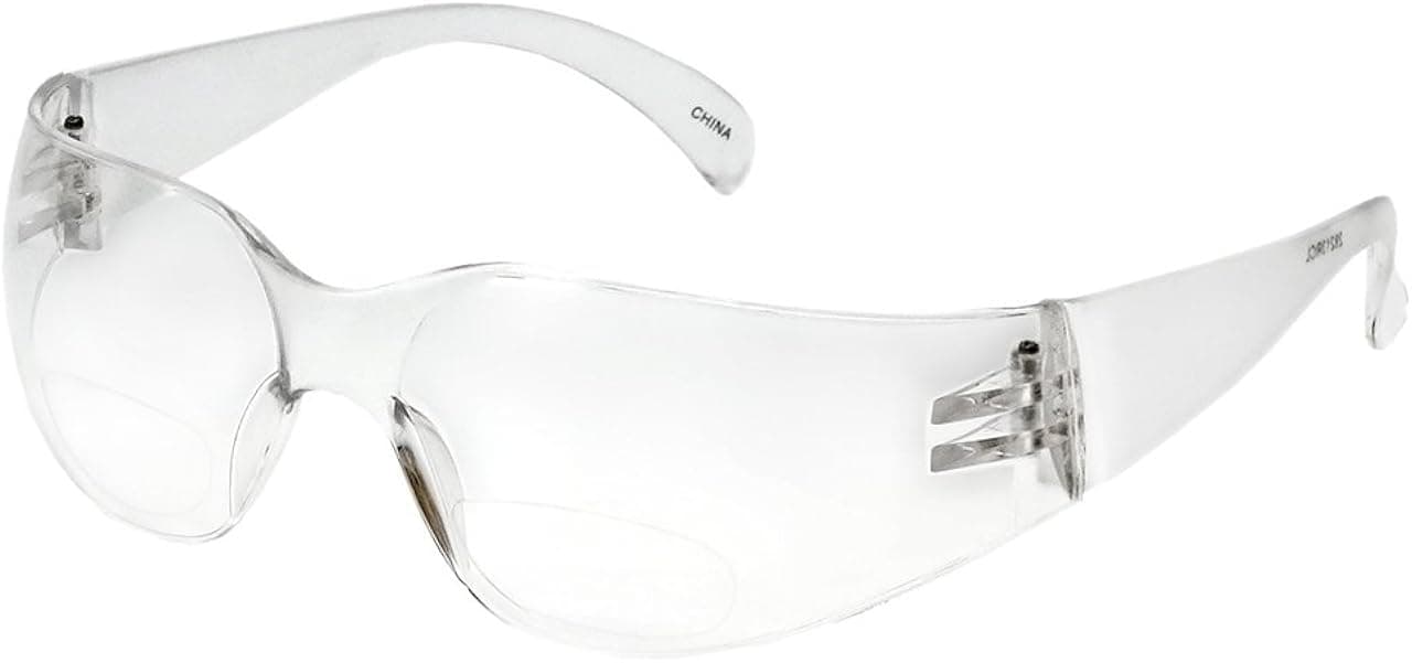 Calabria 28213 Bi-Focal Safety Reading Glasses UV Protection in Clear