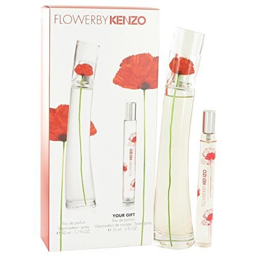 Kenzo Flower Perfume By KENZO Gift Set - 1.7 oz Eau De Parfum Spray + 1/2 oz Mini EDP FOR WOMEN