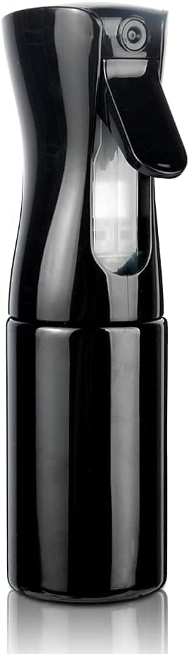 Hair Spray Bottle,Ultra Fine Continuous Mist Sprayer 5.4oz 160ml for Hairstyling, Cleaning, Plants, Misting & Face Care, Ironing (Refillable,Black)