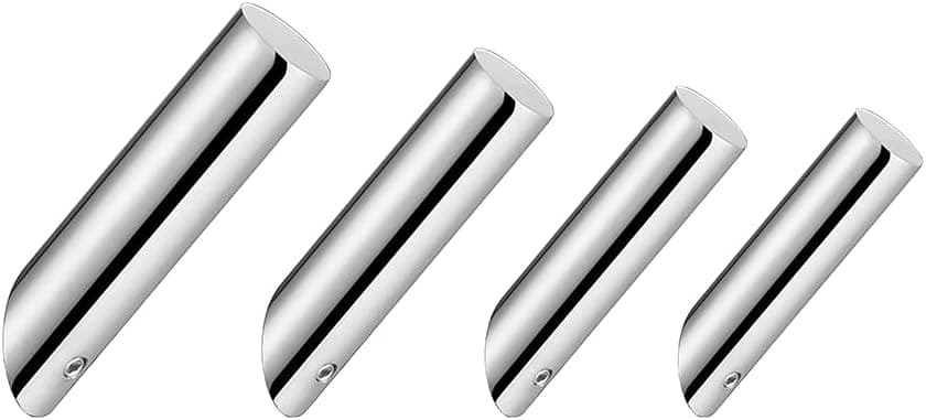 JQK Wall Hooks Chrome, 304 Stainless Steel Coat Hooks Wall Mounted for Robe Hat Clothes Hanger Towels, Polished Chrome 4 Pack, RH110-CH-P4