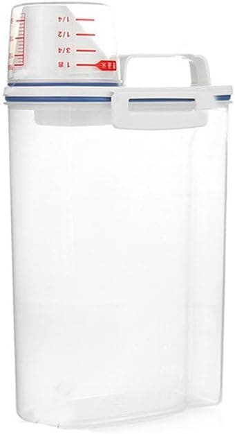 SERYU 2L Plastic Cereal Dispenser Storage Box Kitchen Food Grain Rice Container Nice
