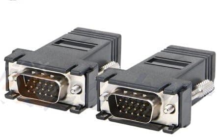 VGA EXTENDER KIT, CAT 5/CAT 6 UTP, Male and Male (M/M) Tips