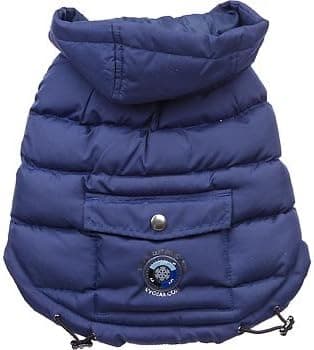 LuvGear Navy Urban Puffy Dog Jacket, Small