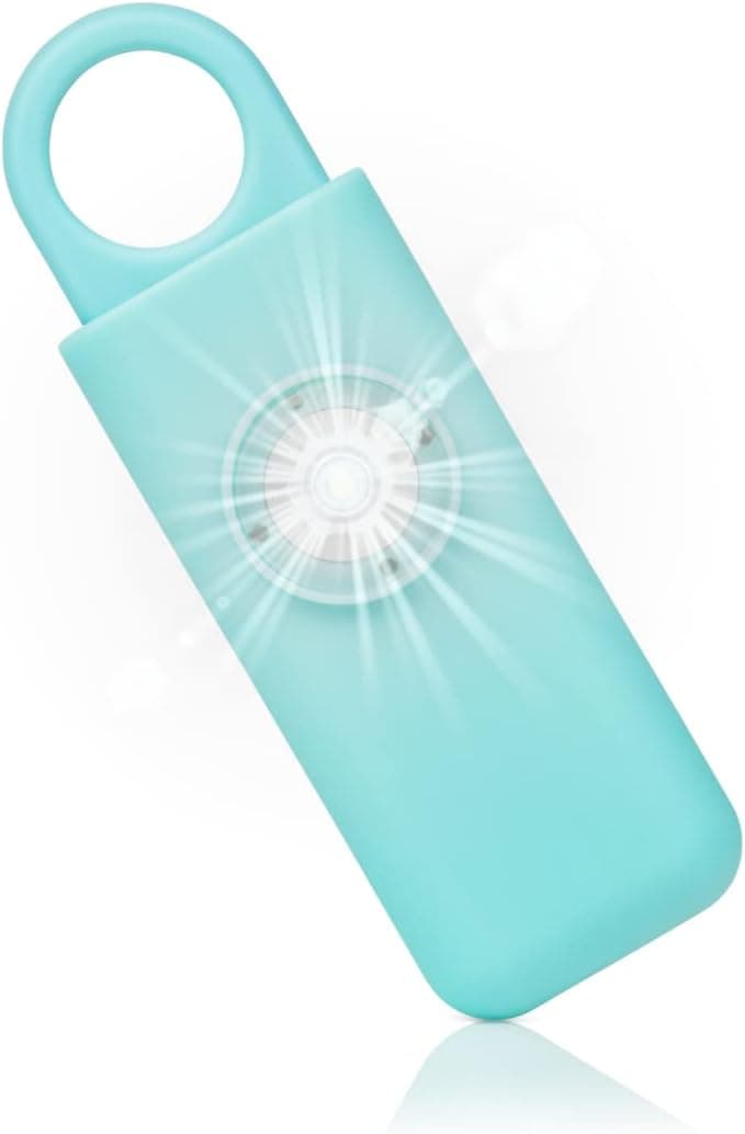 Sassy Lady Siren - The Original Personal Safety Alarm for Women, Men, Children, & Elderly – Up to 130db Self Defense Siren, Flashing Strobe Light, with Carabiner. Baby Blue 1 Unit