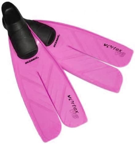Oceanic Vortex V-6 Dive Fins - Pink, Size 6-7