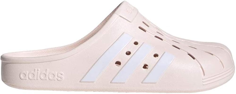 adidas unisex adult Adilette Clog Slide Sandal, Pink Tint/White/Pink Tint, 12 Women Men US