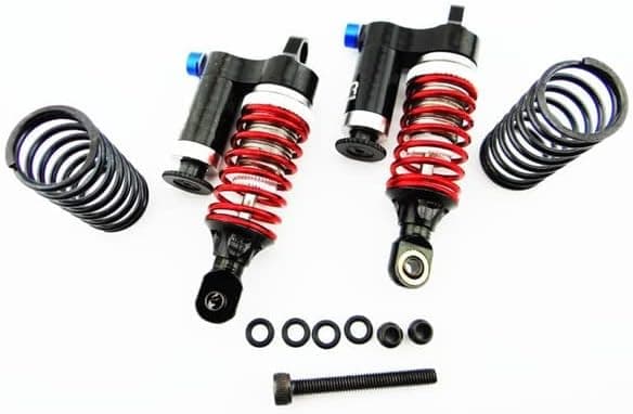 Hot Racing VXS128AR01 Piggyback Adjustable Rebound Shock (Black) - TRA 1/16