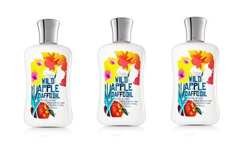 Lot of 3 Bath and Body Works Wild Apple Daffodil Body Lotion 8 Ounce Each Retired Fragrance