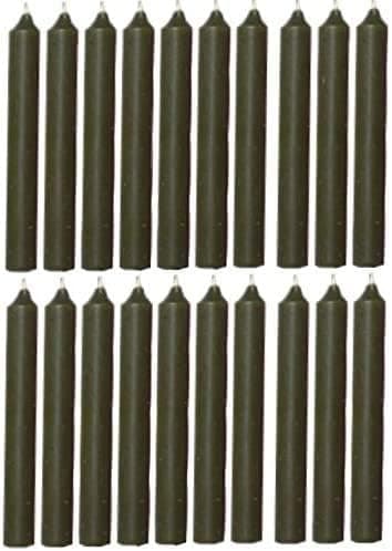Natural Farms Chime or Tree Candles 20-Count Box – Pine Green - Mini Ritual Spell Unscented Taper Candles