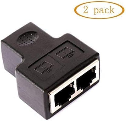 Ethernet Splitter, Internet Splitter 1 To 2 Support RJ45 Cat5/Cat5e/Cat6/Cat7 Cable -2 Pack,JH-Link Cat6 Splitter