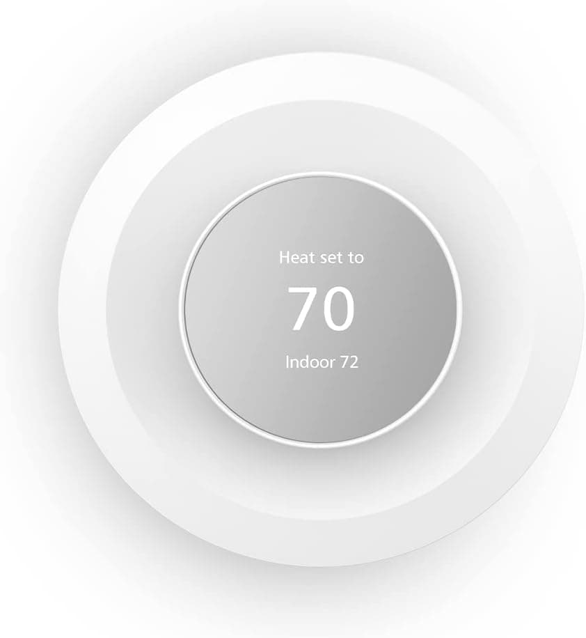 Wall Plate Cover Made for Google Nest Thermostat 2020, Nest Thermostat Trim Kit Accessory - White