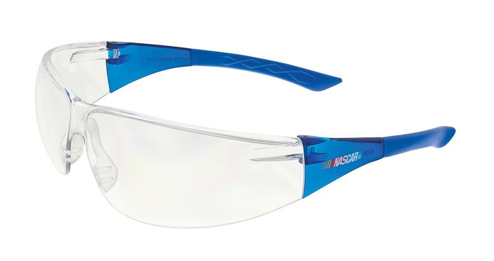 Encon Nascar 427 Wraparound Safety Eyewear, Scratchcoat Clear Lens, Blue Frame (Pack of 1)