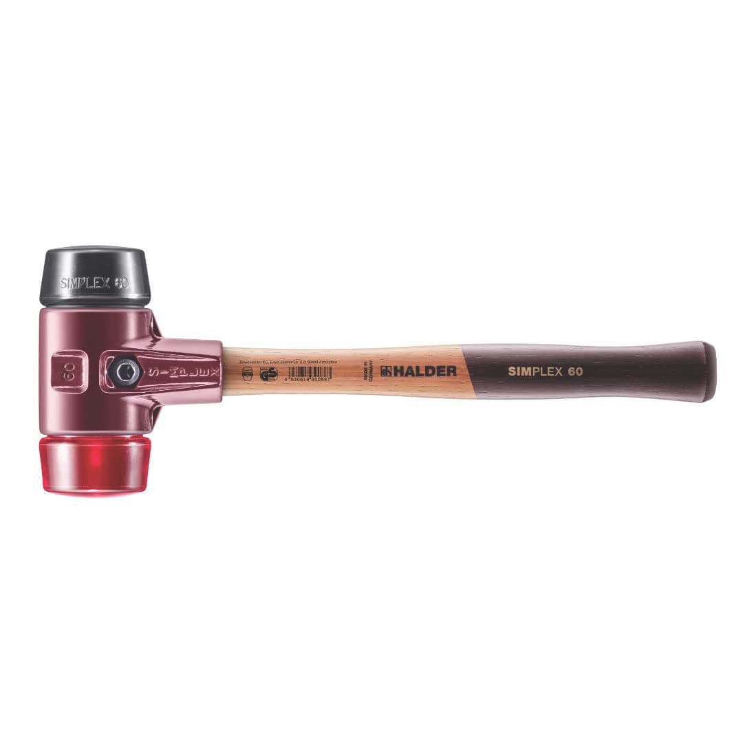Halder USA - Simplex Mallet with Black Rubber and Red Plastic Inserts (3026.06)