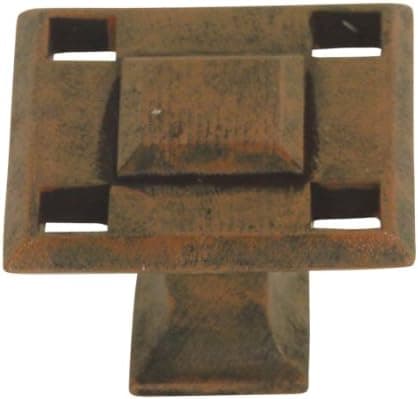 Atlas Homewares 4007-R 1-1/3-Inch Craftsman Corner Modern Craftsman Knob, Rust