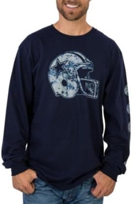 Dallas Cowboys Helmet Champs Long Sleeve Navy T-shirt