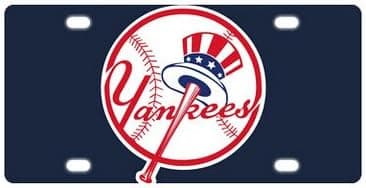 Personalized Unique - Yankee Logo Metal License Plate