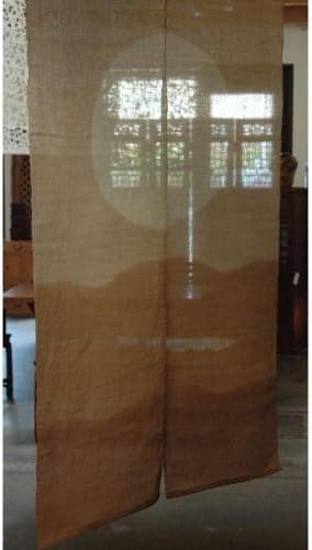 EASTERN CLASSICS Japanese Noren, AA2, Mountain and Moon, Linen Door Way Curtain
