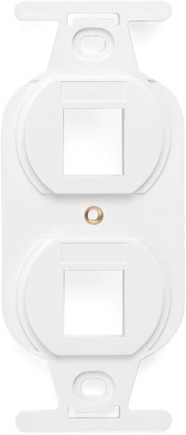 Leviton 41087-2WP White 2-Port Multimedia Duplex Wall Plate Insert