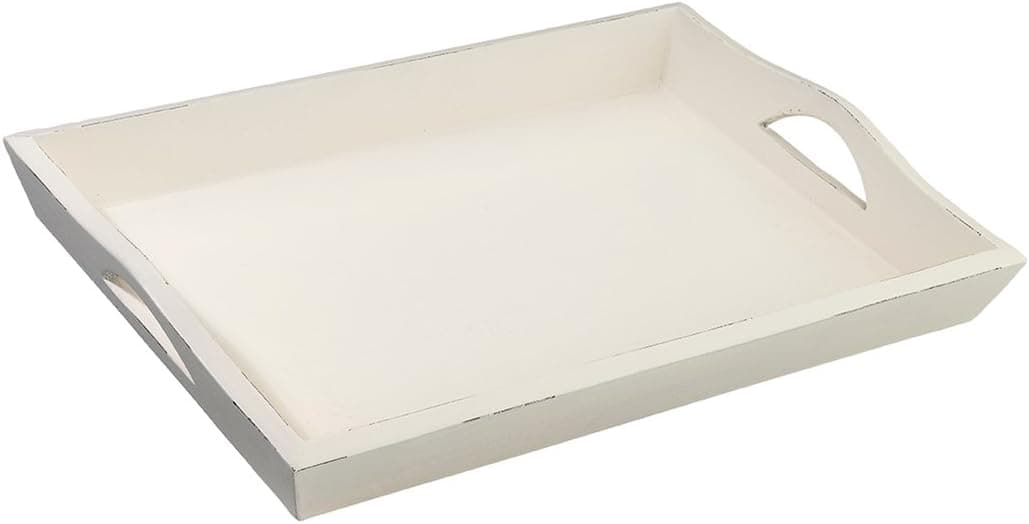 Lillian Rose Antique Blank Tray, 16.5 by 11.5 by 1.5-Inch, White