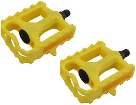 Lowrider M.T.B Pedals 861 1/2" Yellow. Bike Pedals, Bicycle Pedal, Beach Cruiser, Chopper, Limo, Stretch Bike