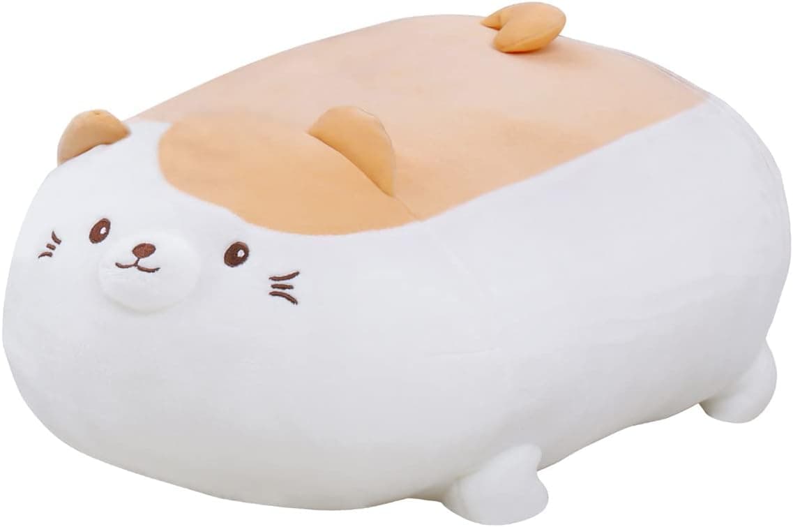 15.7" Cat Pillow Cute Anime Plush Toy Soft Body Doll Cat Stuffed Animal Kawaii Hugging Pillow Gift for Kids Boy Girl Birthday