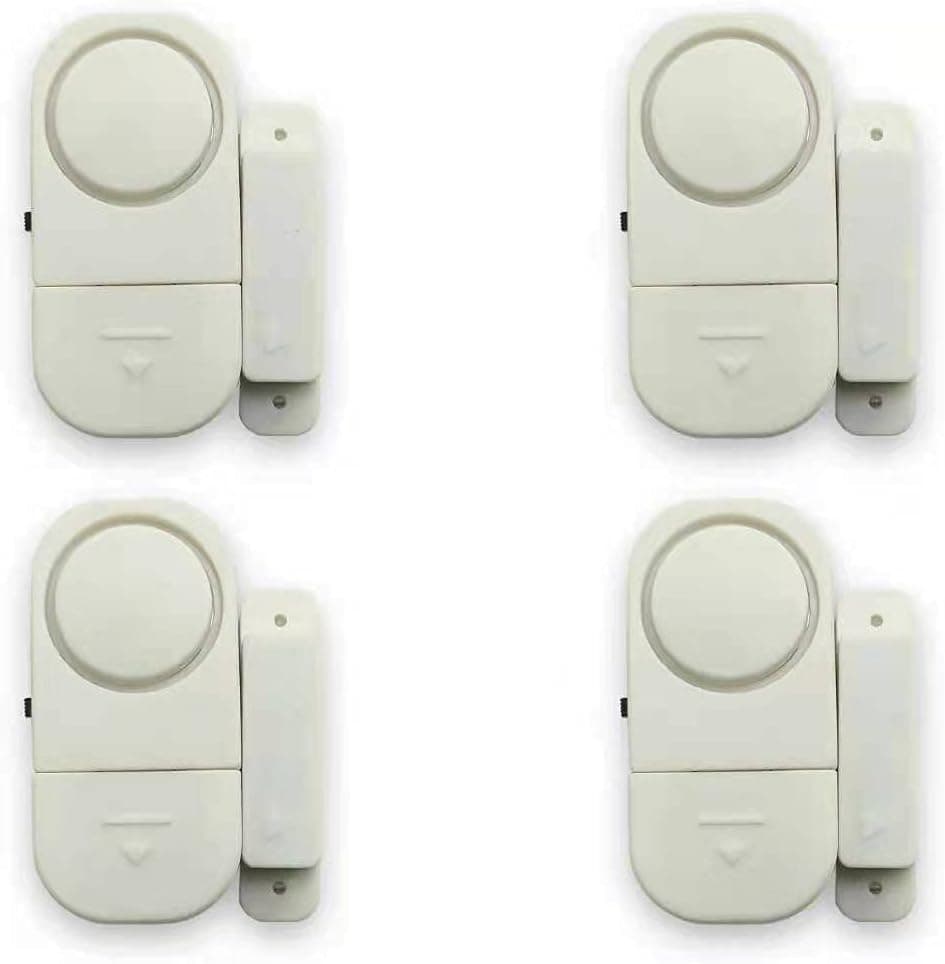 4 Pack Door Window Alarm, Home Personal Security Wireless Sensor Burglar, Wireless Alarm for Kids Safety, Office,Home Security Protection