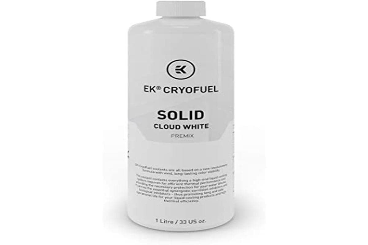 EKWB EK-CryoFuel Premix, 1000ml, PC Liquid Coolant, Water Coolant (Solid Cloud White)