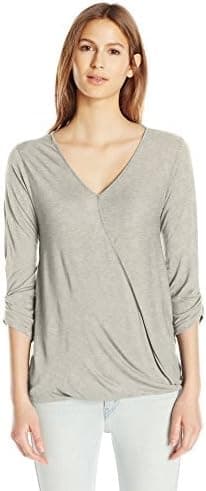 Paper + Tee Women's V-Neck Draped Top