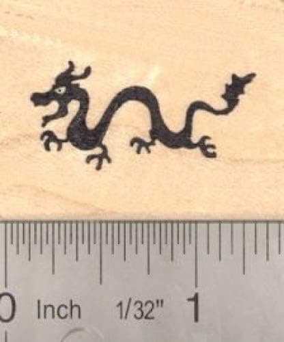 Small Chinese Dragon Rubber Stamp