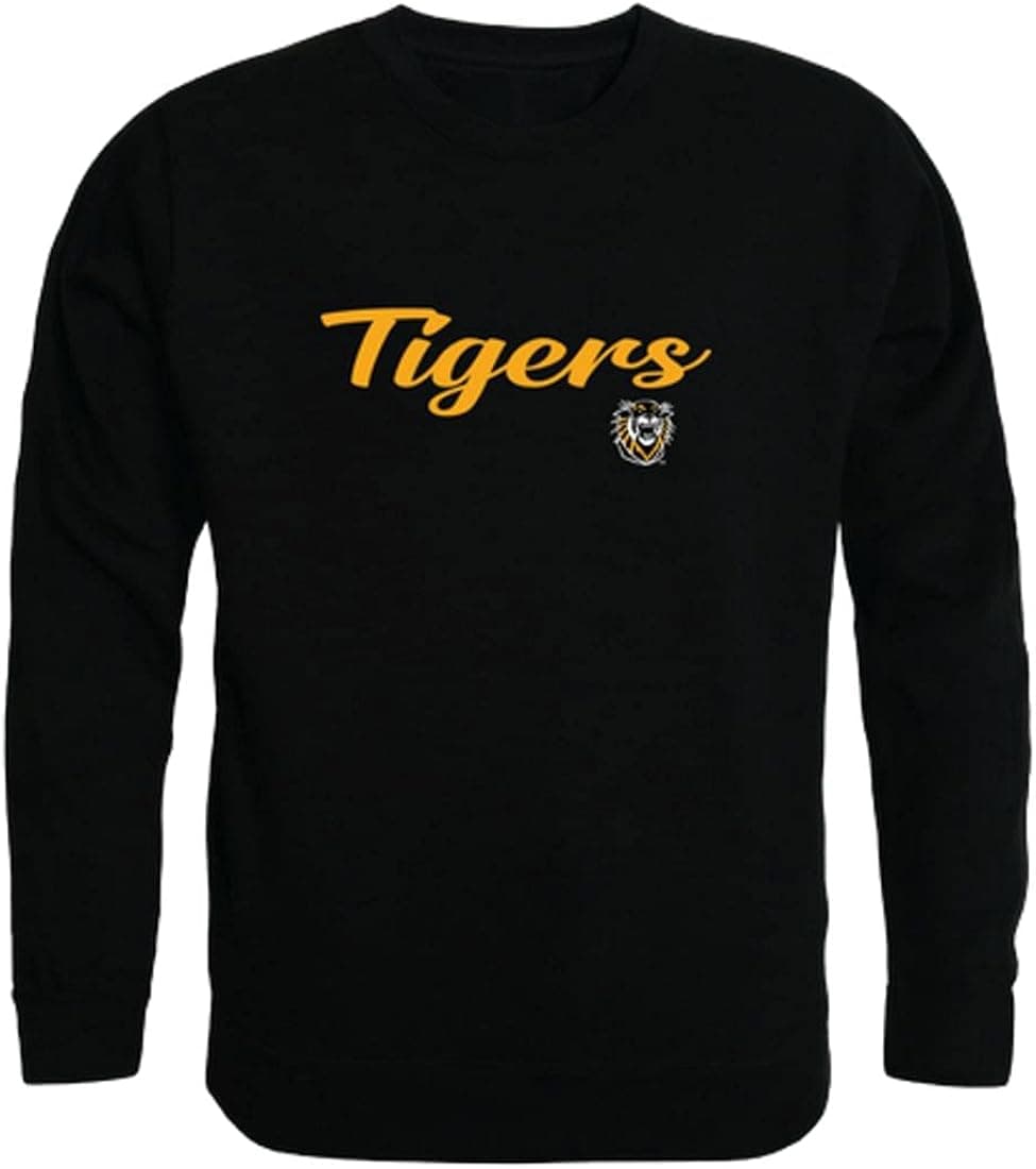 FHSU Fort Hays State University Tigers Script Crewneck Pullover Sweatshirt Sweater