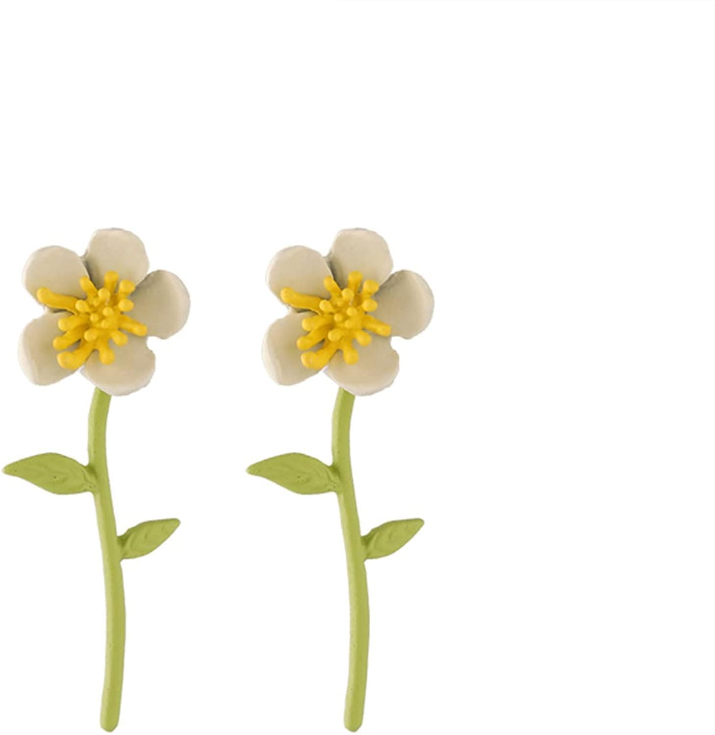 GBAHFY Boho Summer Fashion Cute Metal Spray Paint Small Flower Stud Earrings for Women Girls Kids Party Jewelry Gifts