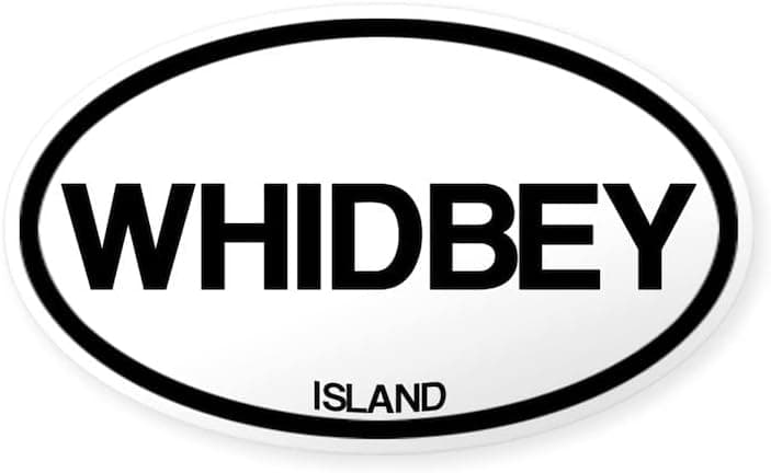 CafePress Whidbey Island Sticker Oval Bumper Sticker, Euro Oval Car Decal