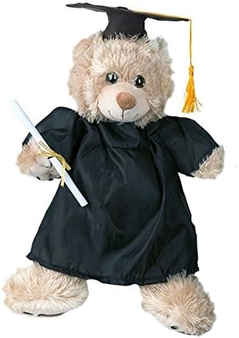 Graduation Gown w/Hat & Scroll Outfit Teddy Bear Clothes Fits Most 14"-18" Build-A-Bear and Make Your Own Stuffed Animal