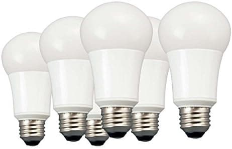 TCP 60W Equivalent, 9W LED A19 Light Bulbs, Non-Dimmable, Daylight (6 Pack)
