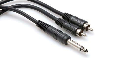 Hosa Cyr-101 1 M 1/4" Ts to 1/4" Dual RCA Y Cable