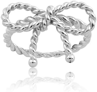 Beaux Bijoux Sterling Silver Twisted Bow Ring