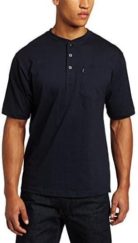 Key Industries Men's Big and Tall Heavyweight 3-button Short Sleeve Henley Pocket T Shirt