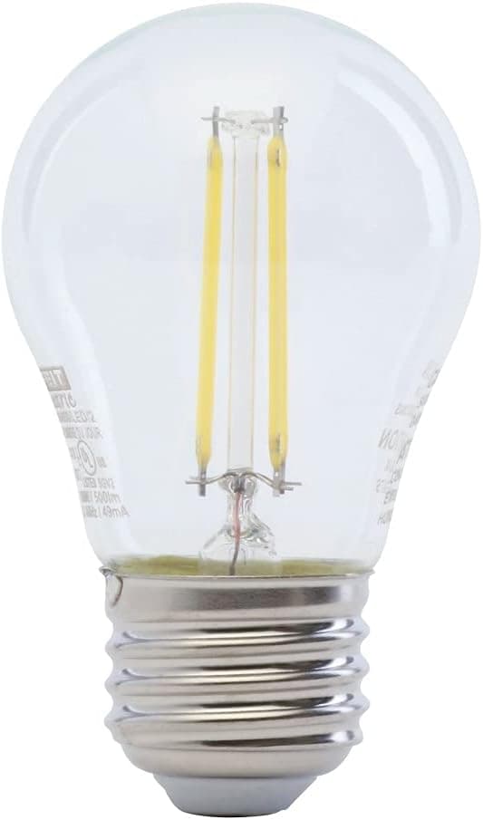 Feit Electric - Decorative Clear Glass Filament LED Dimmable 60W Equivalent Daylight (5000K) Classic A15 Light Bulb, Pack of 2 (BPA1560/850/LED/2), 60 Watt Daylight