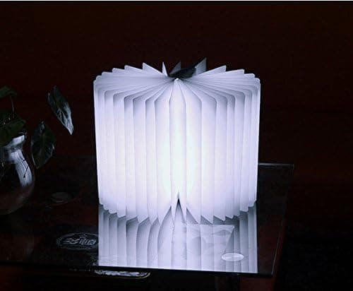 Creative Mini Flip USB Rechargeable LED Night Bedside Table Lamp Folding Book Light (White)