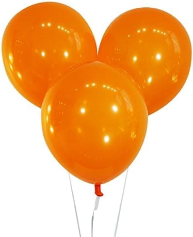 Creative Balloons 12" Latex Balloons - Pack of 100 Pieces - Decorator Sunburst Orange
