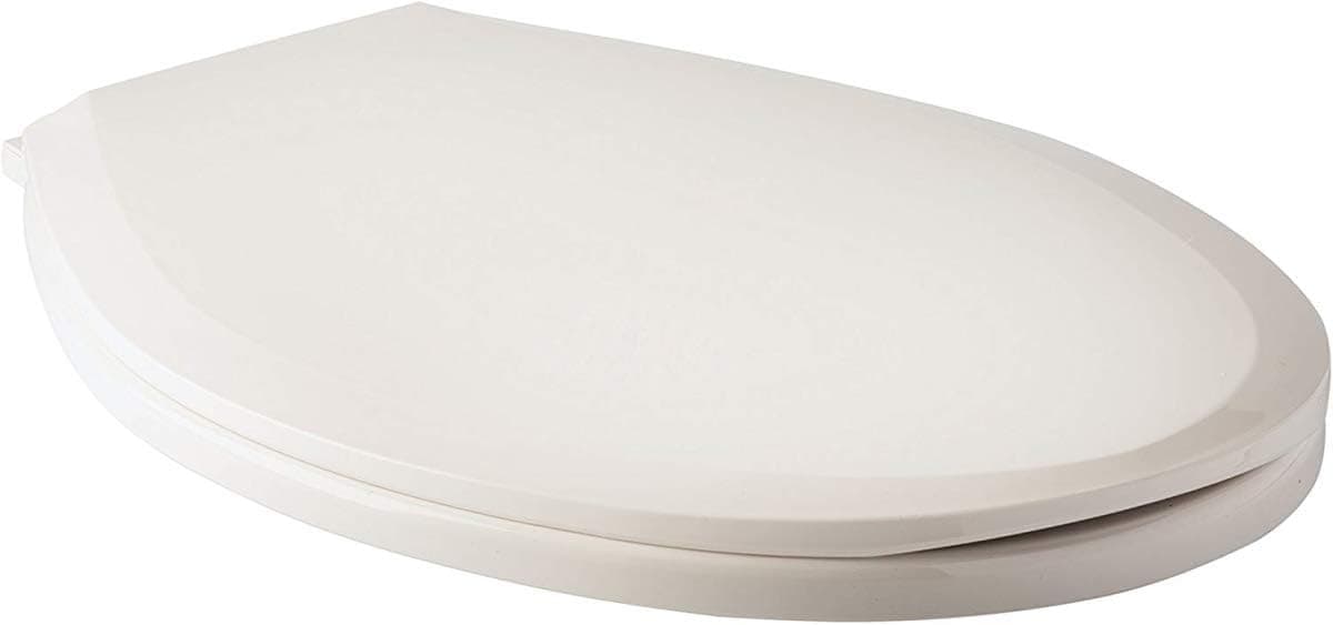 Mansfield Elongated Closed Front White Plastic Standard Toilet Seat - 1 Each