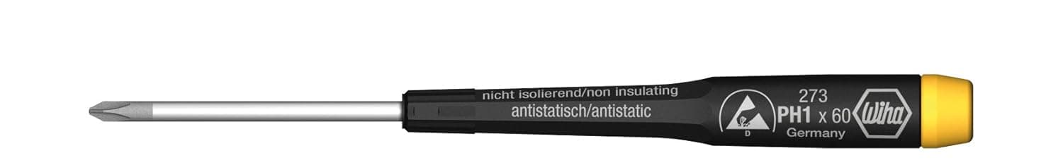 Wiha 27320 Phillips Screwdriver with Precision ESD Safe Dissipative Handle, 1 x 60mm