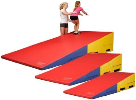 We Sell Mats Cheese Mat Wedge for Tumbling and Gymnastics, Foldable, Blue, 60" x 30" x 15" - Medium