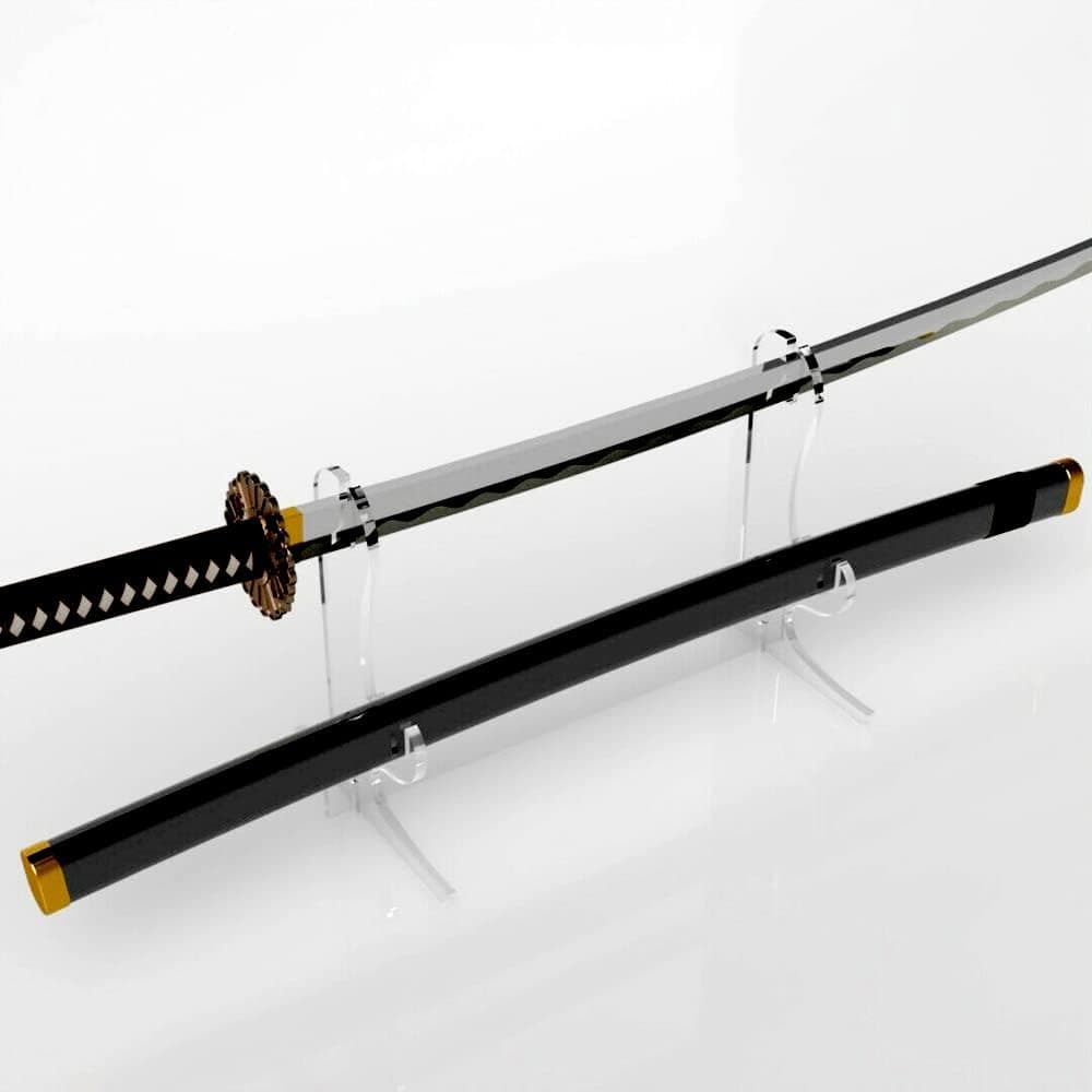 LEILIN katana stand sword stand, Acrylic Two-Layer Samurai Sword Display Stand, Desktop Katana Holder, 6mm acrylic sheet-Clear