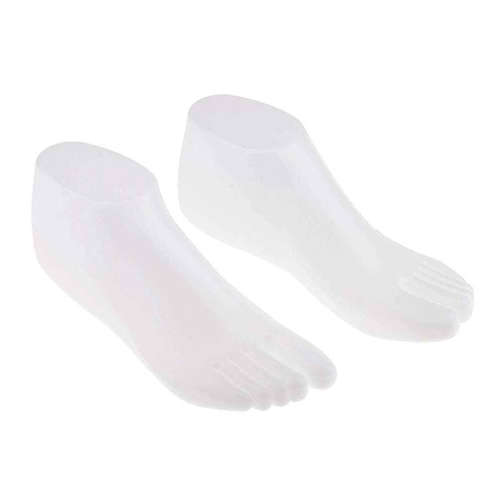 Groupcow Female Plastic Foot Model Tools for Sandals Display (White)