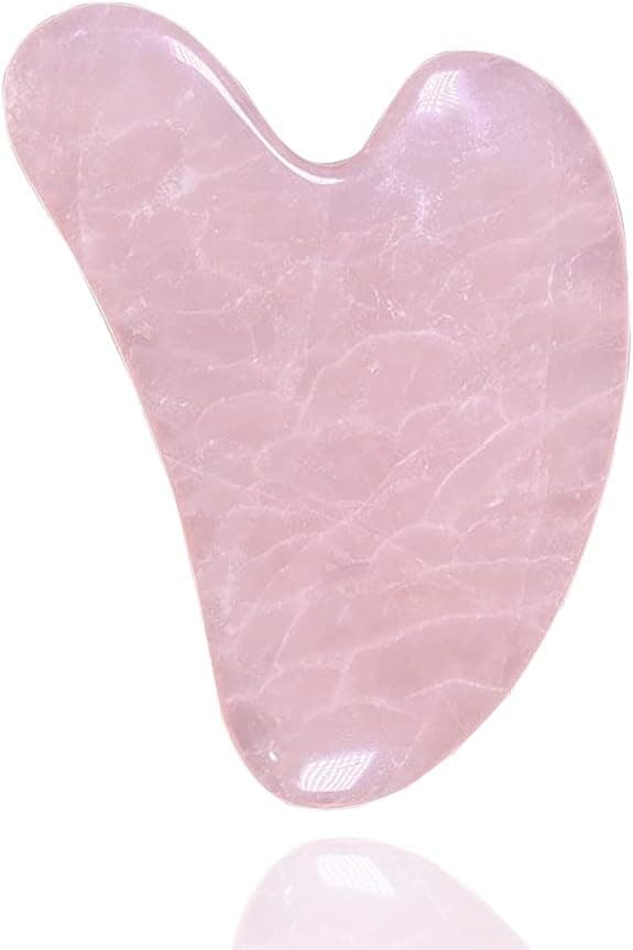 WalkingToSky Gua Sha Massage Tools, Natural Quartz Jade Facial Tool, Scraping Tools for Promotes Blood Flow|Prevents Wrinkles|Remove Toxins Tool Women on Back Arms Neck Shoulder Eyes