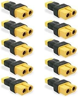 BephaMart 10Pcs XT30 Male to XT60 Female Adapter for Multi Rotor Battery Connector