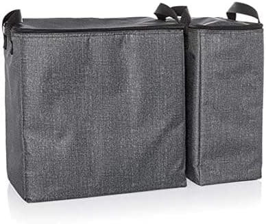 Thirty One Double Chill Thermal Set in Charcoal Crosshatch