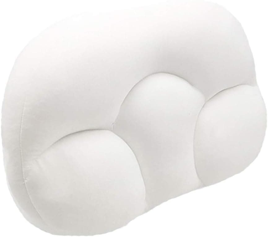 Necklow Well Sleep Pillow, 2022 Upgrade Soft Pillow Micro Airballs Filling Egg Shaped Pillows, Breathable Cervical Memory Foam Pillow, 3D All-Round Neck Support Sleep Pillow for Men Women (White)