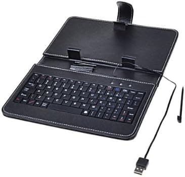 BestDealUSA Faux Leather Case Skin Cover w/ Mini USB Keyboard/Touch Pen for 7inch Tablet PC